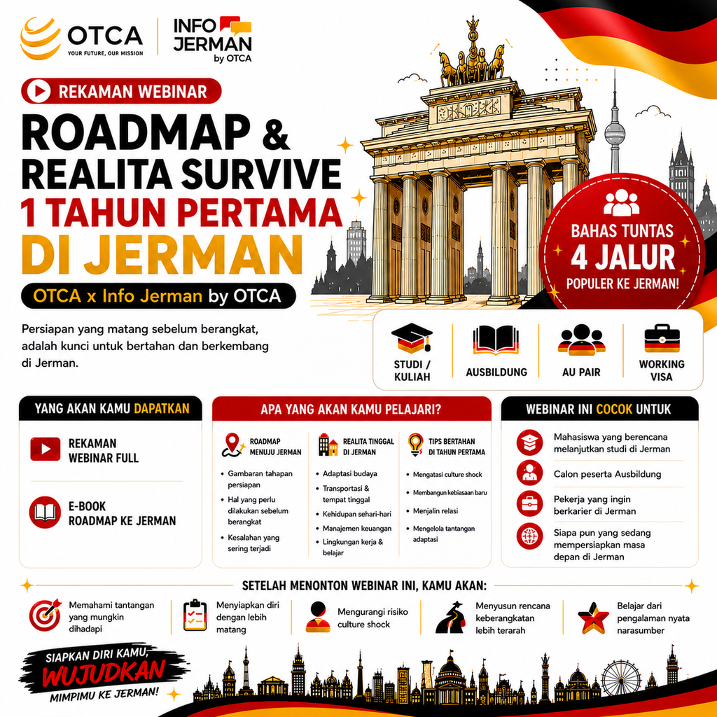 Rekaman Webinar: Roadmap & Realita Survive 1 Tahun Pertama di Jerman